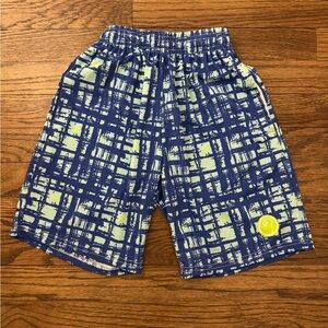 Lax So Hard Blue and Green Patterned Shorts